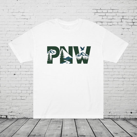 PNW T-Shirt | Pacific Northwest Nature Graphic Tee | Mountain Forest Outdoor Shirt