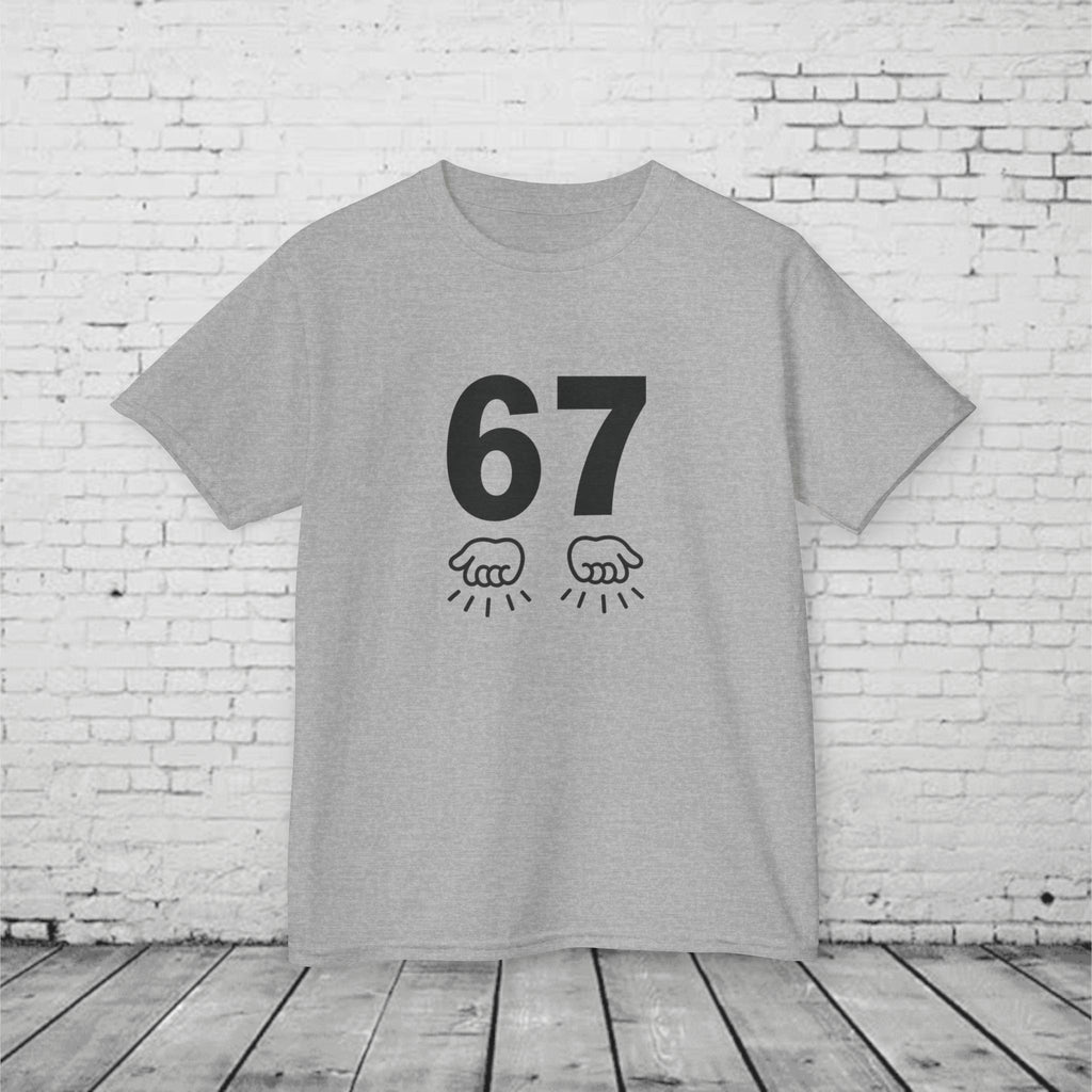 6 7 Kids T-Shirt Meme | Viral 67 Trend Hand Motion Graphic | Funny Youth Streetwear Tee | Slang Shirt for Boys & Girls