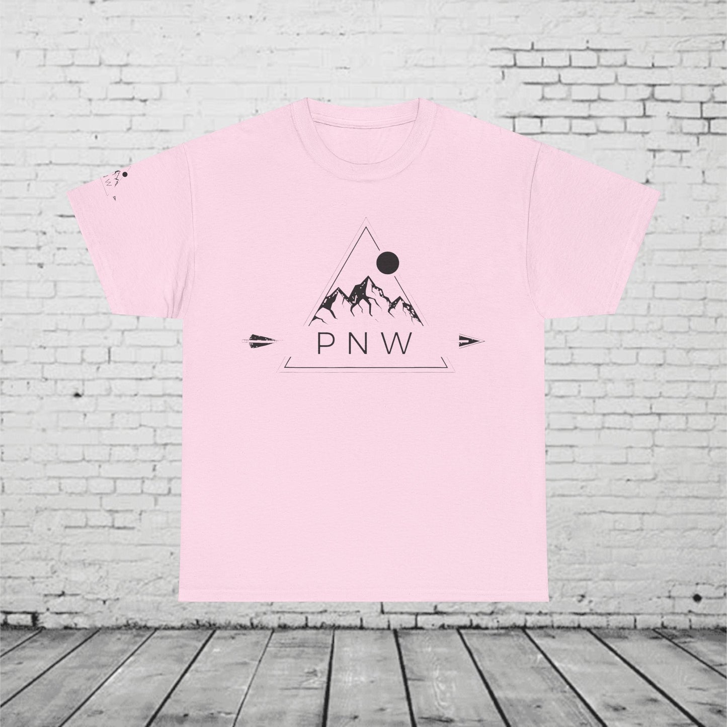 PNW Triangle Mountain T-Shirt - Minimalist Pacific Northwest Outdoor Graphic Tee