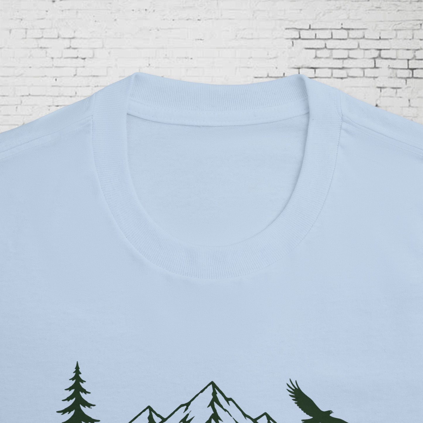 PNW Forest Badge T-Shirt | Pacific Northwest Mountain, Pine Tree & Salmon Graphic Tee