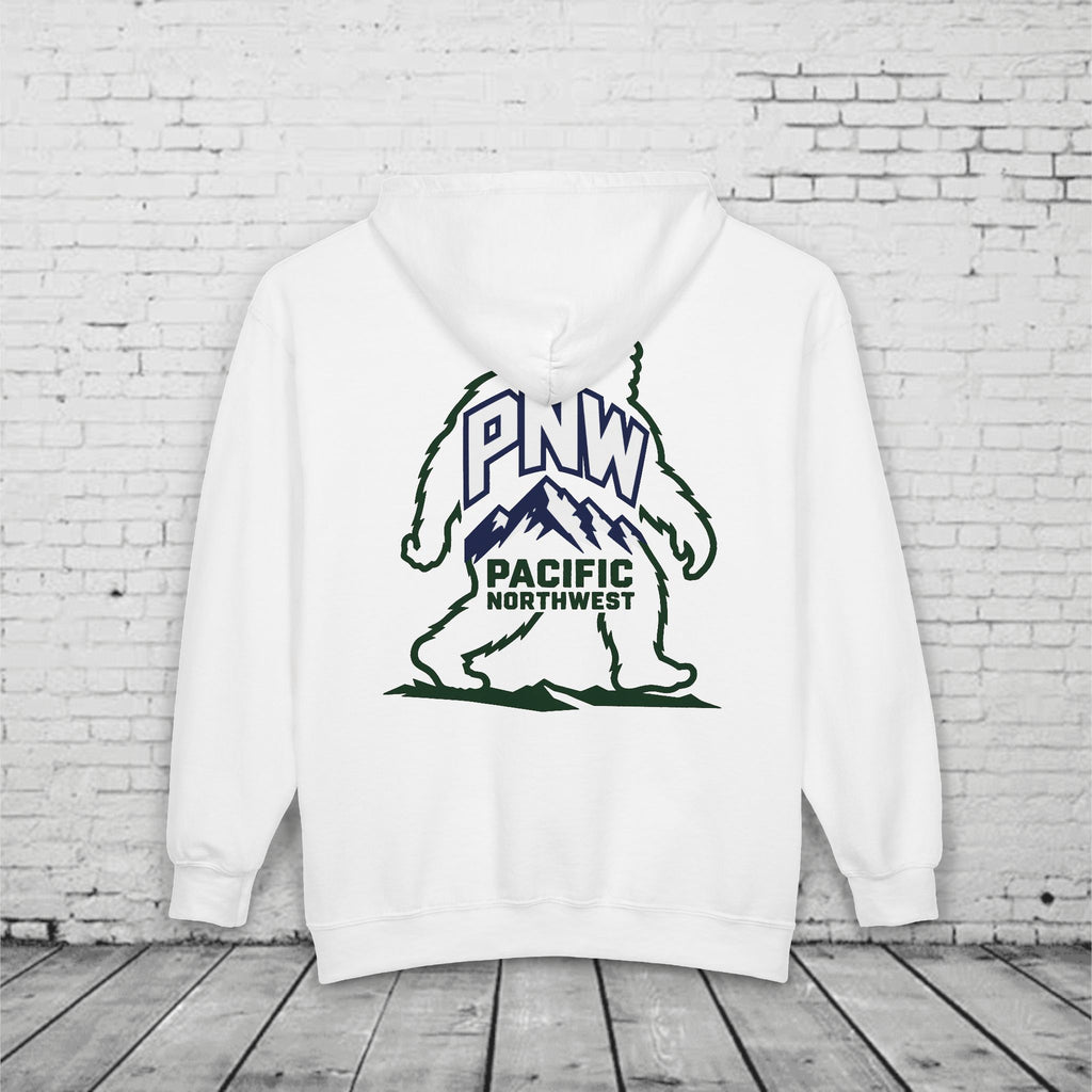 PNW Sasquatch Full Zip Hoodie – Pacific Northwest Bigfoot Mountain Graphic Sweatshirt