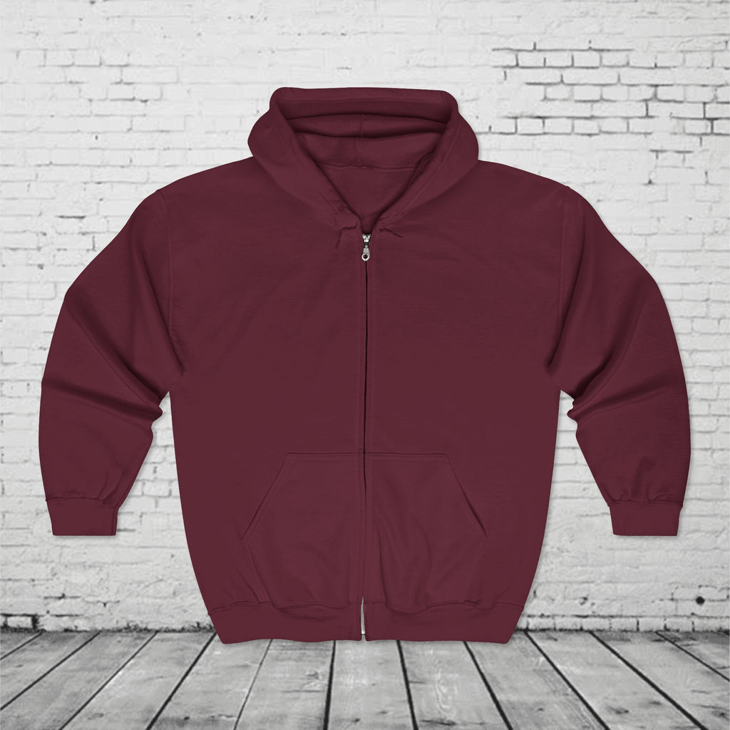 PNW Wilderness Supply Full-Zip Hoodie – Pacific Northwest Outdoor Adventure Back Graphic