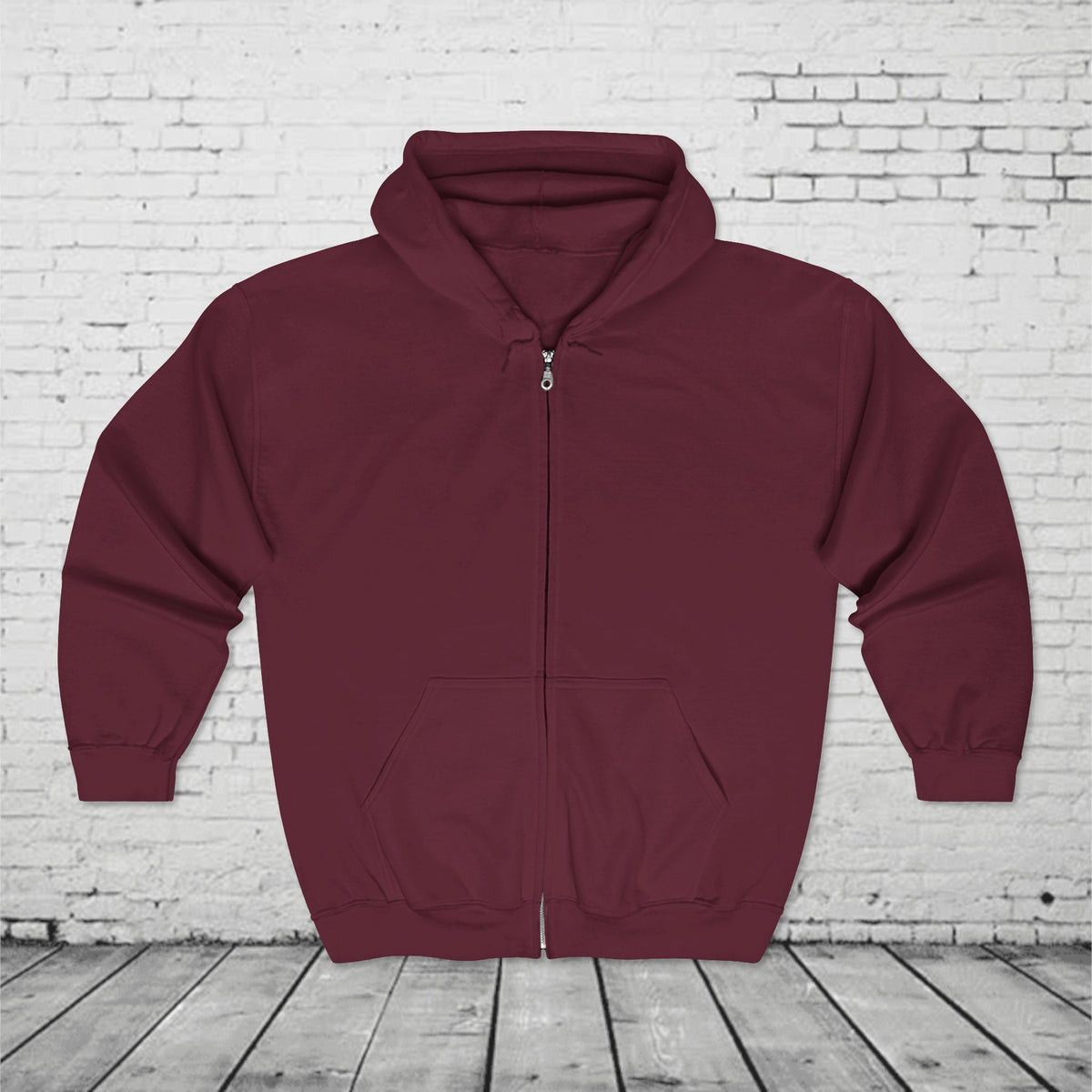 PNW Wilderness Supply Full-Zip Hoodie – Pacific Northwest Outdoor Adventure Back Graphic