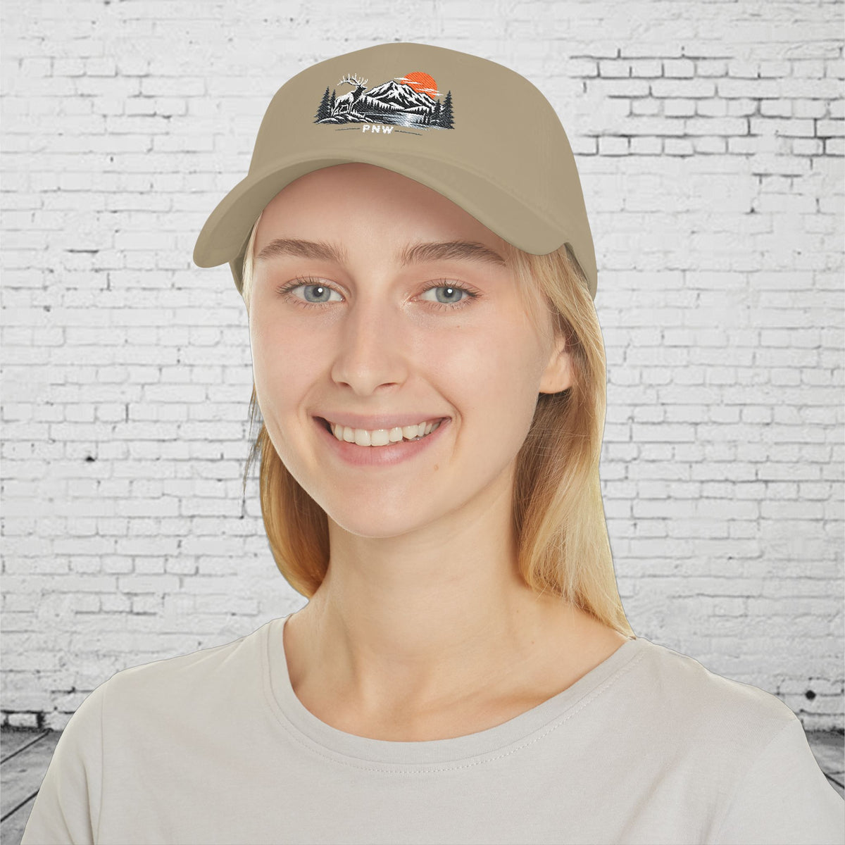 PNW Elk Embroidered Low Profile Cap – Pacific Northwest Mountain Wildlife Dad Hat