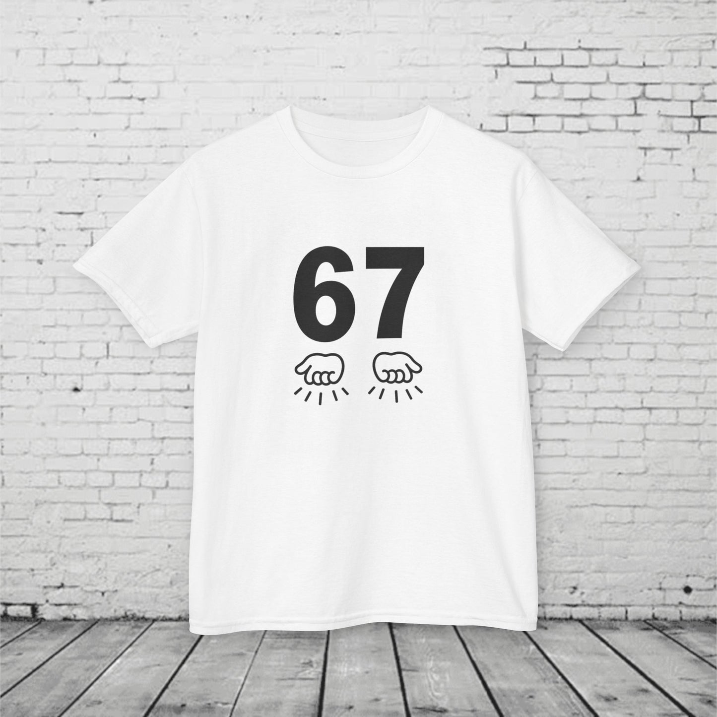 6 7 Kids T-Shirt Meme | Viral 67 Trend Hand Motion Graphic | Funny Youth Streetwear Tee | Slang Shirt for Boys & Girls