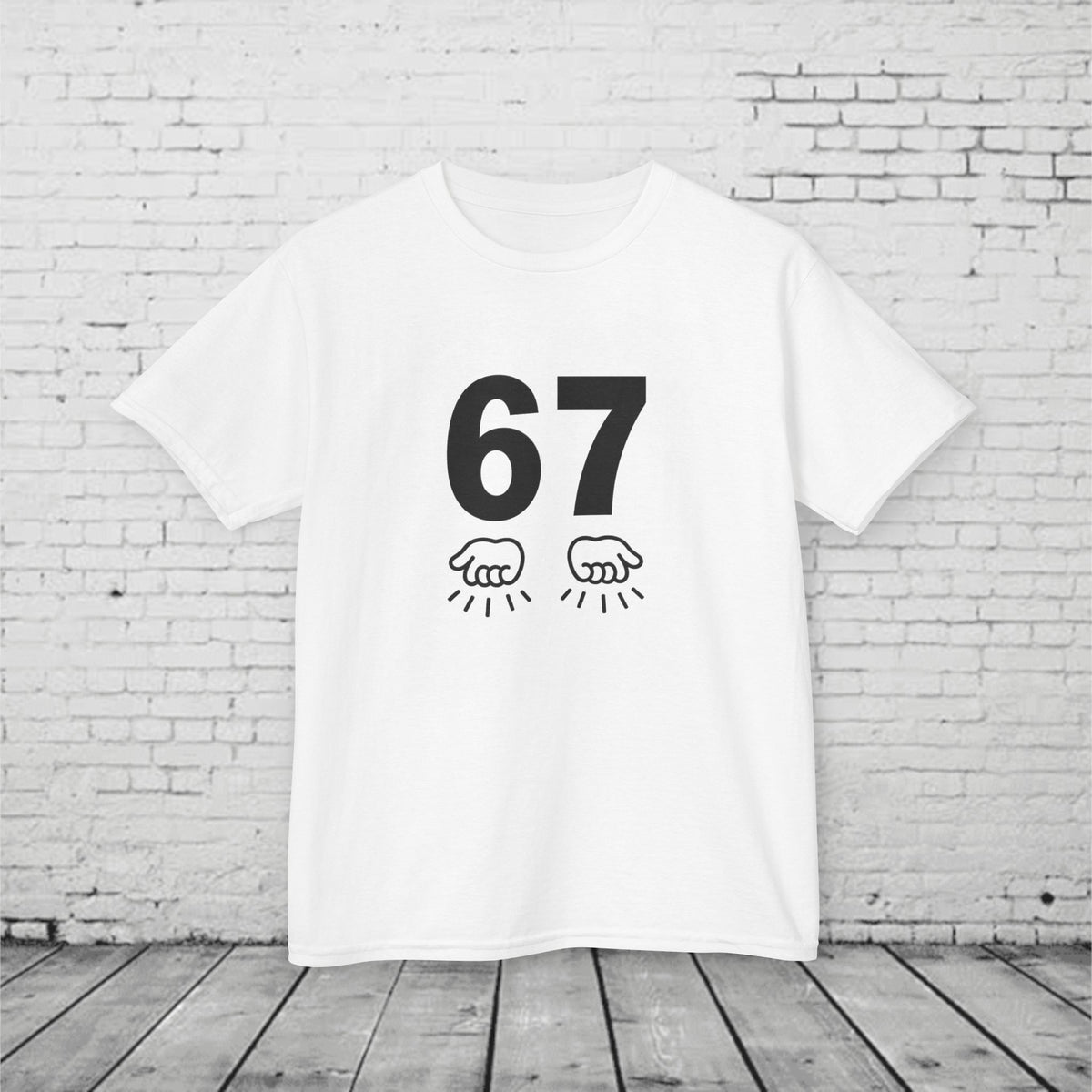 6 7 Kids T-Shirt Meme | Viral 67 Trend Hand Motion Graphic | Funny Youth Streetwear Tee | Slang Shirt for Boys & Girls