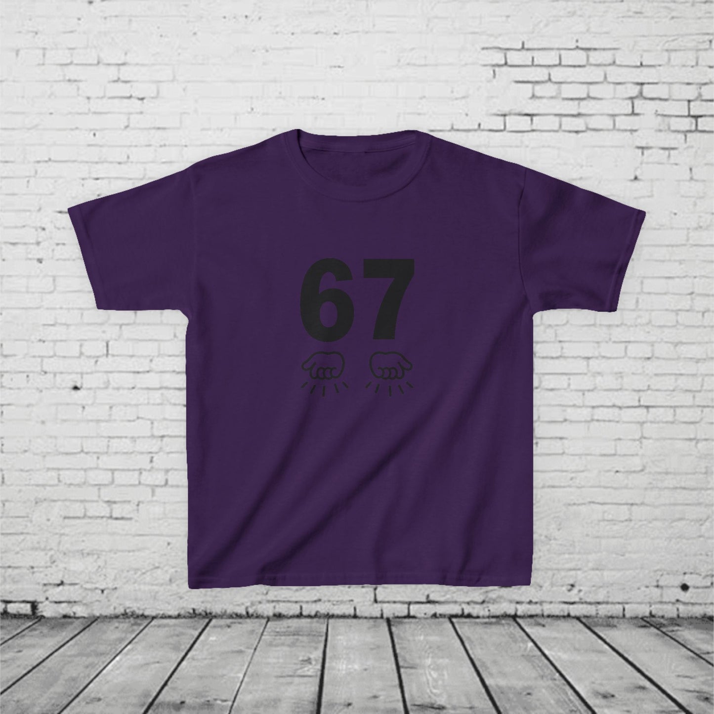 6 7 Kids T-Shirt Meme | Viral 67 Trend Hand Motion Graphic | Funny Youth Streetwear Tee | Slang Shirt for Boys & Girls