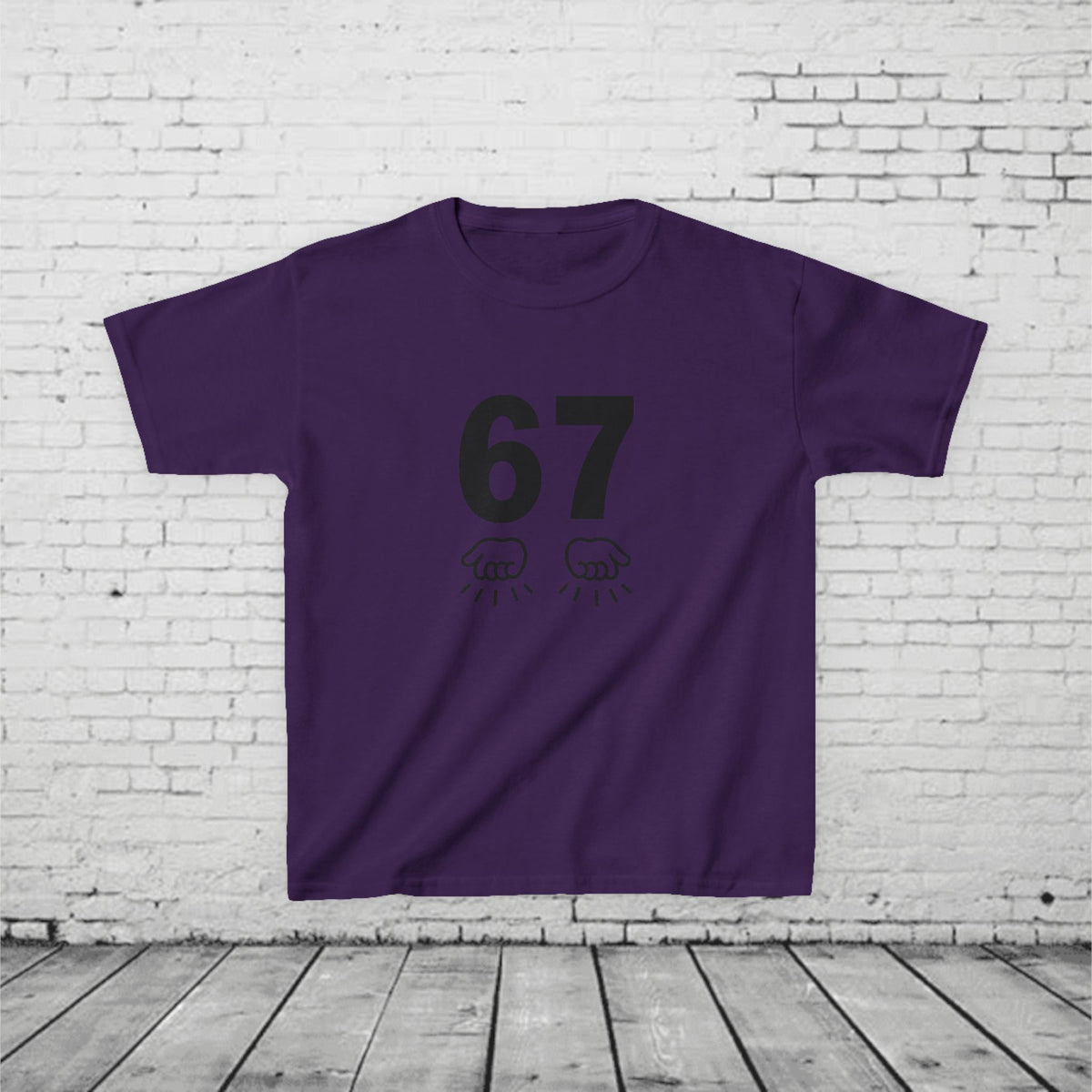 6 7 Kids T-Shirt Meme | Viral 67 Trend Hand Motion Graphic | Funny Youth Streetwear Tee | Slang Shirt for Boys & Girls