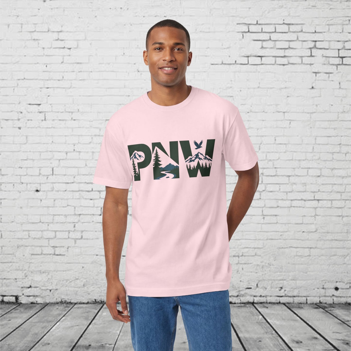 PNW T-Shirt | Pacific Northwest Nature Graphic Tee | Mountain Forest Outdoor Shirt