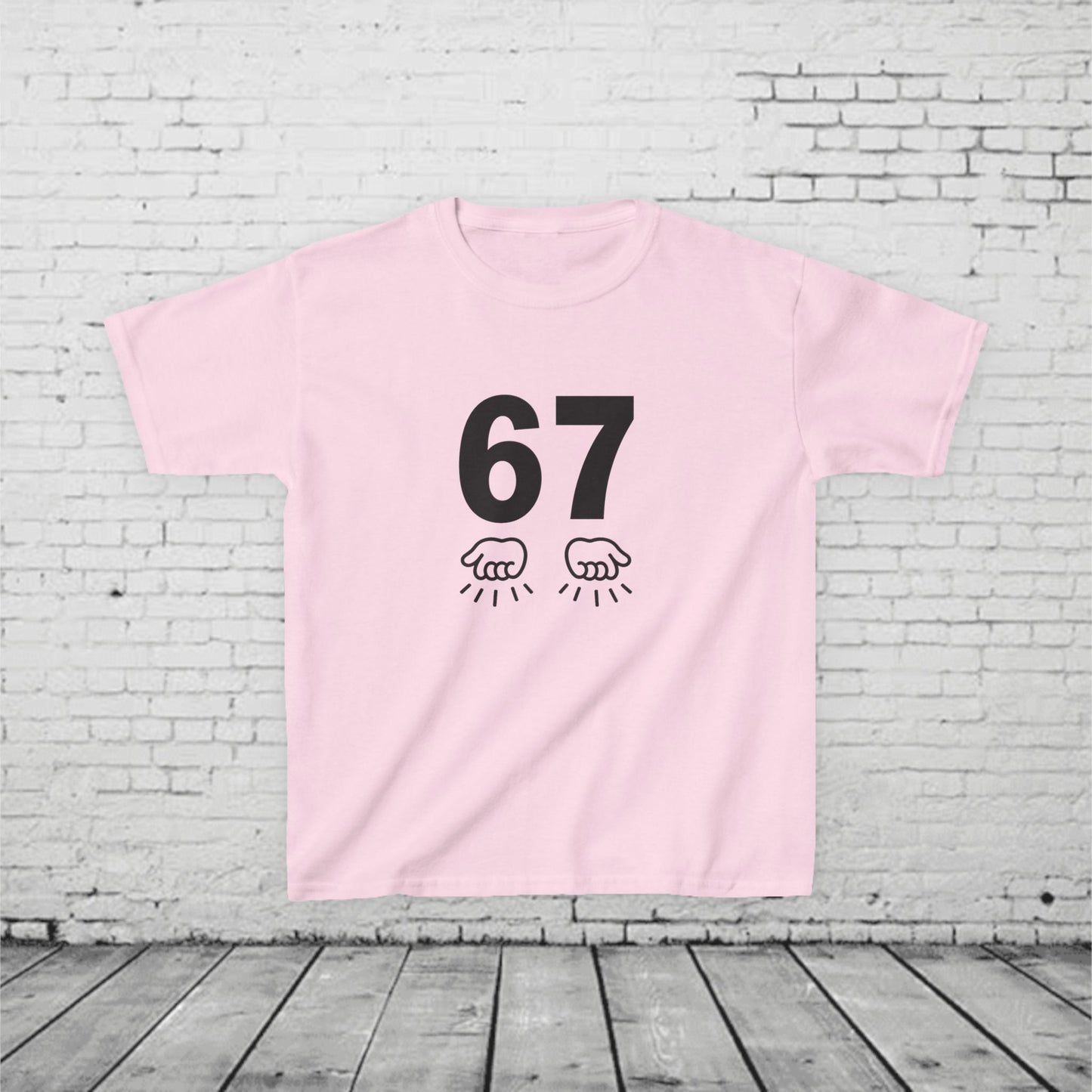 6 7 Kids T-Shirt Meme | Viral 67 Trend Hand Motion Graphic | Funny Youth Streetwear Tee | Slang Shirt for Boys & Girls