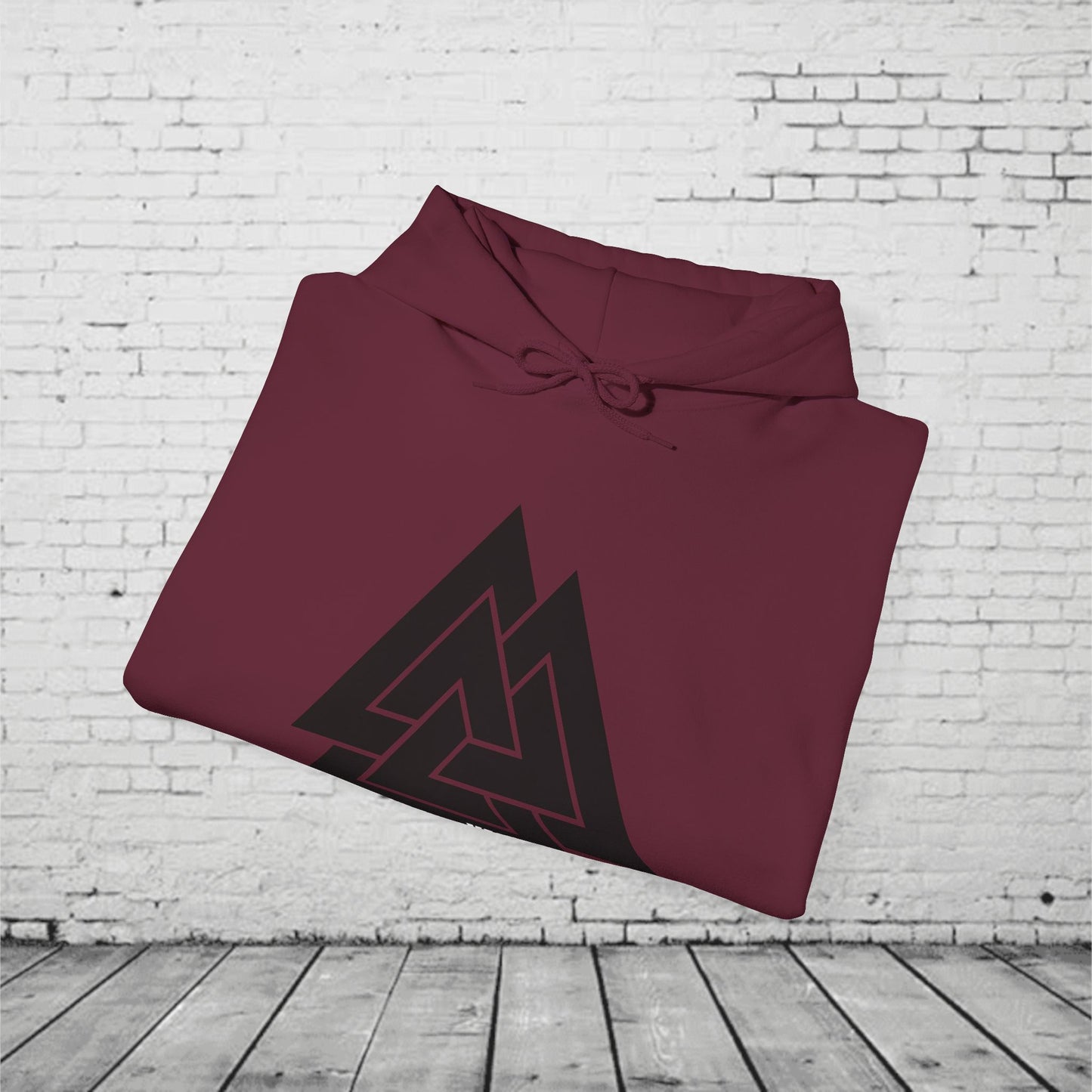 Valknut Symbol Hoodie | Norse Mythology Ancient Knot Design | Viking Rune Graphic Sweatshirt