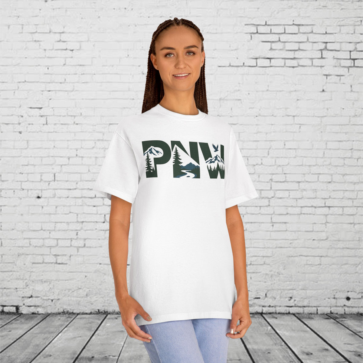 PNW T-Shirt | Pacific Northwest Nature Graphic Tee | Mountain Forest Outdoor Shirt