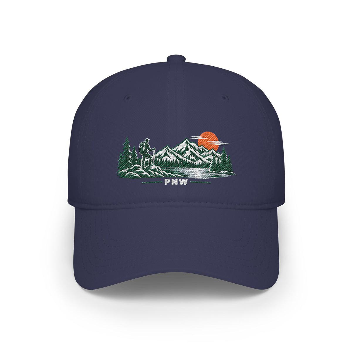 PNW Hiker Embroidered Low Profile Cap – Pacific Northwest Mountain Hiking Dad Hat