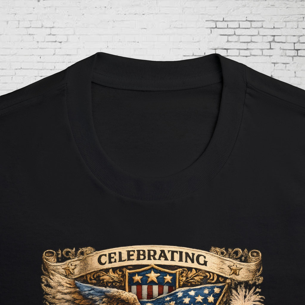 America 250 Semiquincentennial Patriotic T-Shirt | 250 Years of Freedom Eagle, Statue of Liberty & Independence Hall Tee | Independence Day 2026 Unisex Shirt