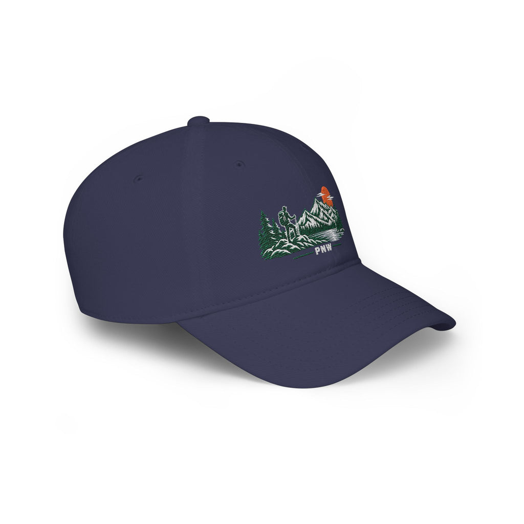 PNW Hiker Embroidered Low Profile Cap – Pacific Northwest Mountain Hiking Dad Hat