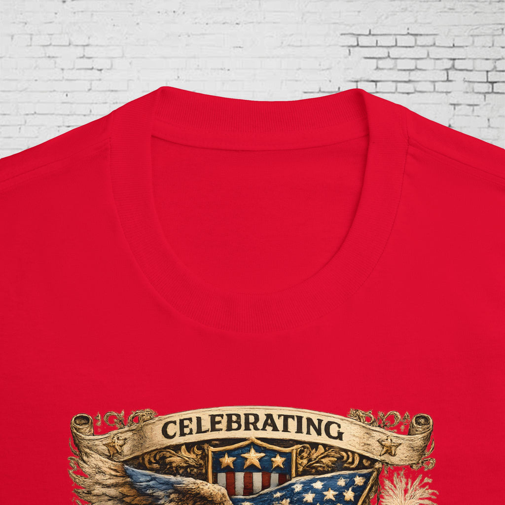 America 250 Semiquincentennial Patriotic T-Shirt | 250 Years of Freedom Eagle, Statue of Liberty & Independence Hall Tee | Independence Day 2026 Unisex Shirt