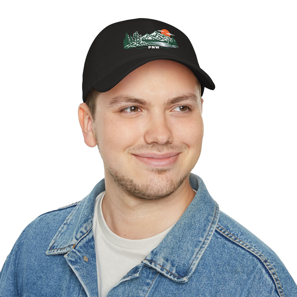PNW Hiker Embroidered Low Profile Cap – Pacific Northwest Mountain Hiking Dad Hat
