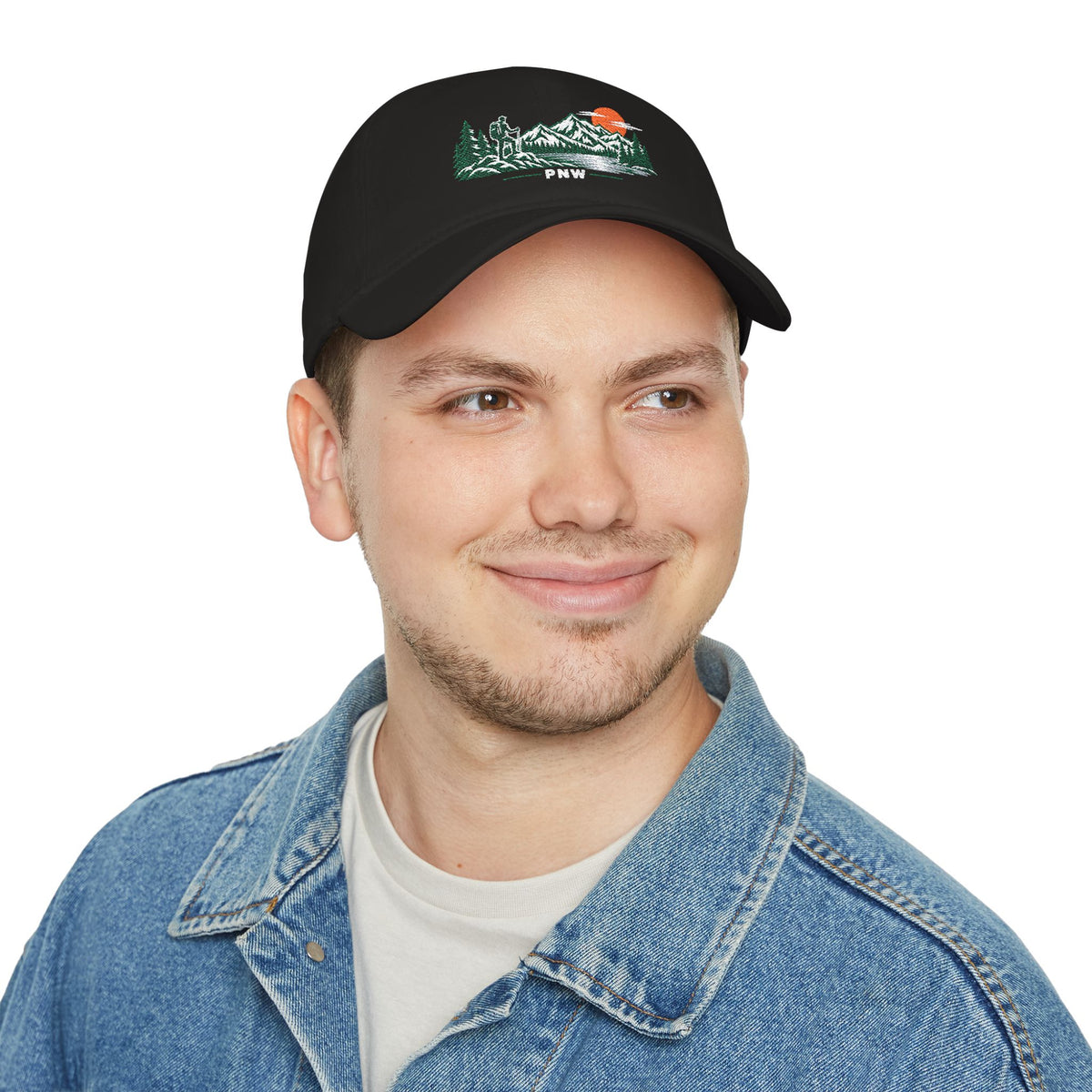 PNW Hiker Embroidered Low Profile Cap – Pacific Northwest Mountain Hiking Dad Hat