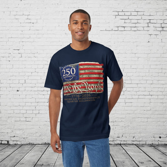 America 250 Patriotic Flag T-Shirt | USA 250th Anniversary 1776–2026 Independence Day Tee
