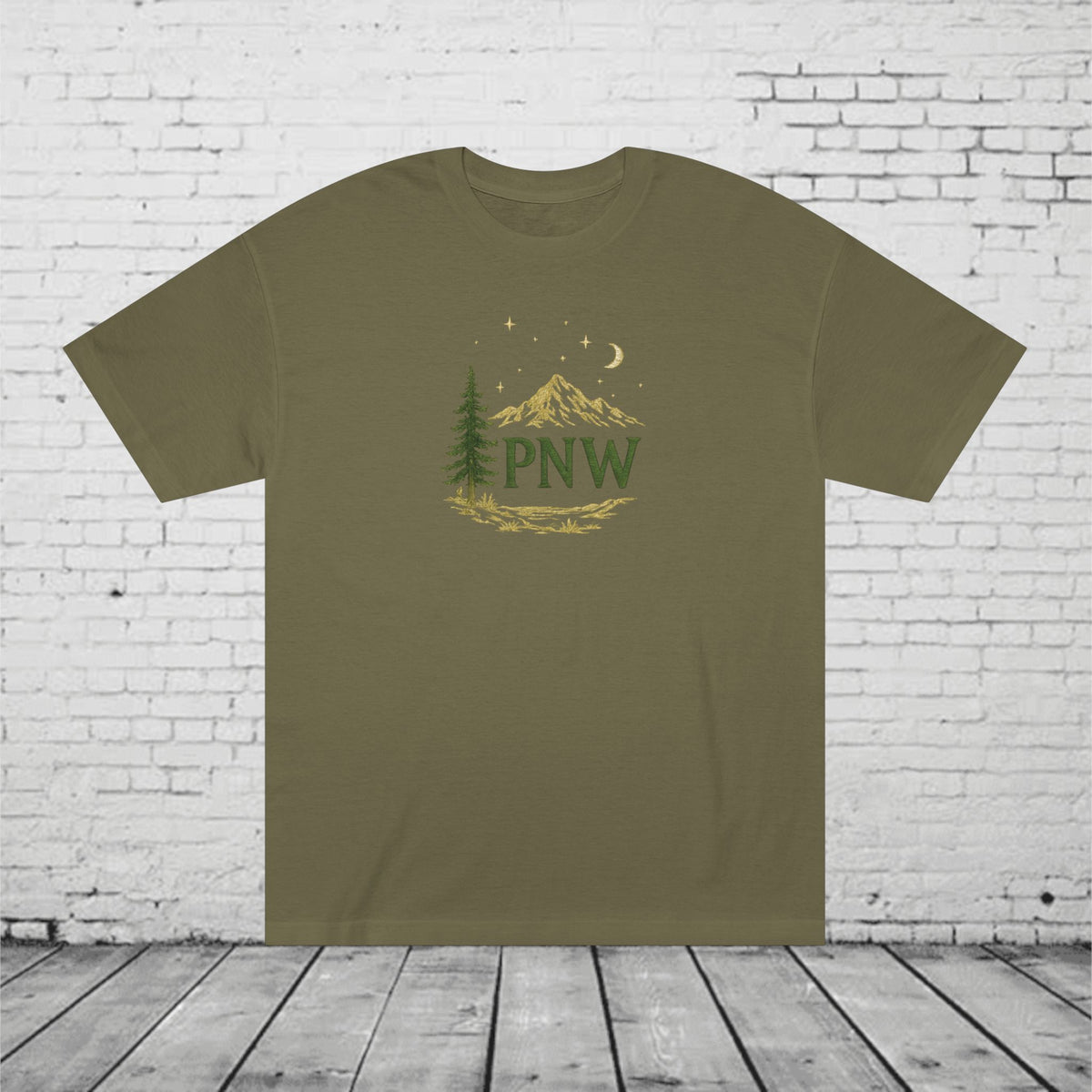 PNW Mountain & Pine Tree Tee | Pacific Northwest Sasquatch Adventure Shirt
