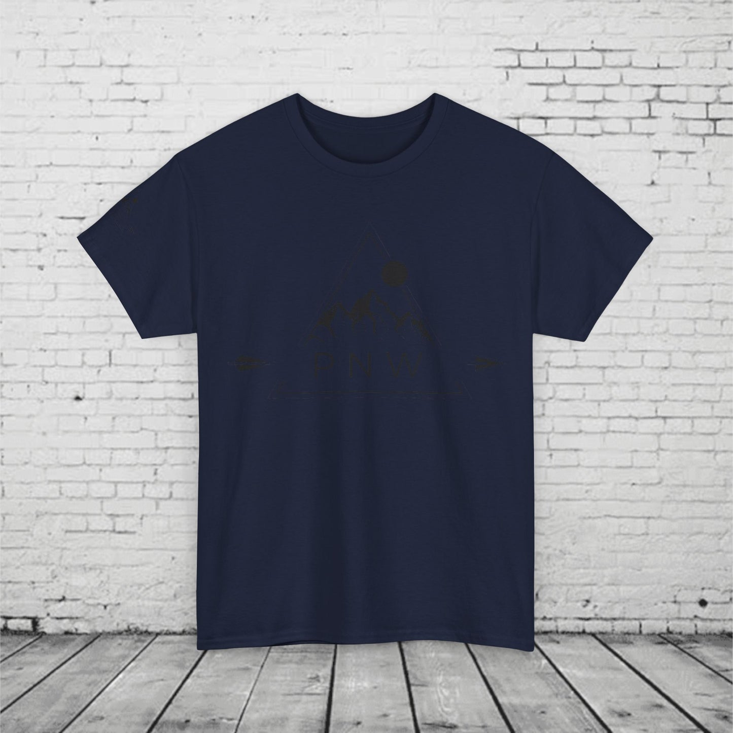 PNW Triangle Mountain T-Shirt - Minimalist Pacific Northwest Outdoor Graphic Tee