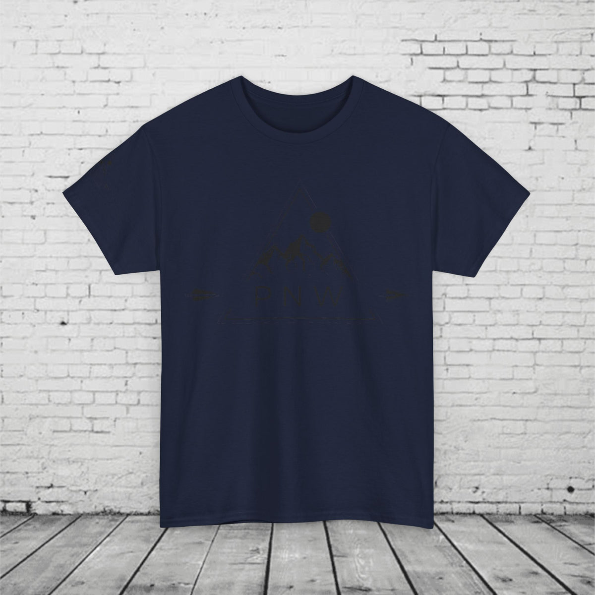 PNW Triangle Mountain T-Shirt - Minimalist Pacific Northwest Outdoor Graphic Tee