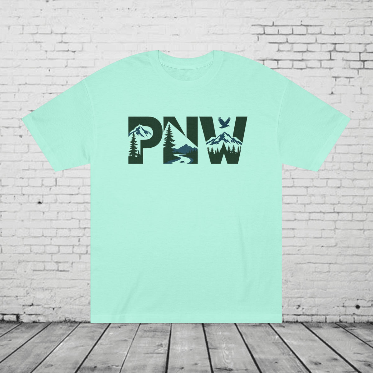 PNW T-Shirt | Pacific Northwest Nature Graphic Tee | Mountain Forest Outdoor Shirt