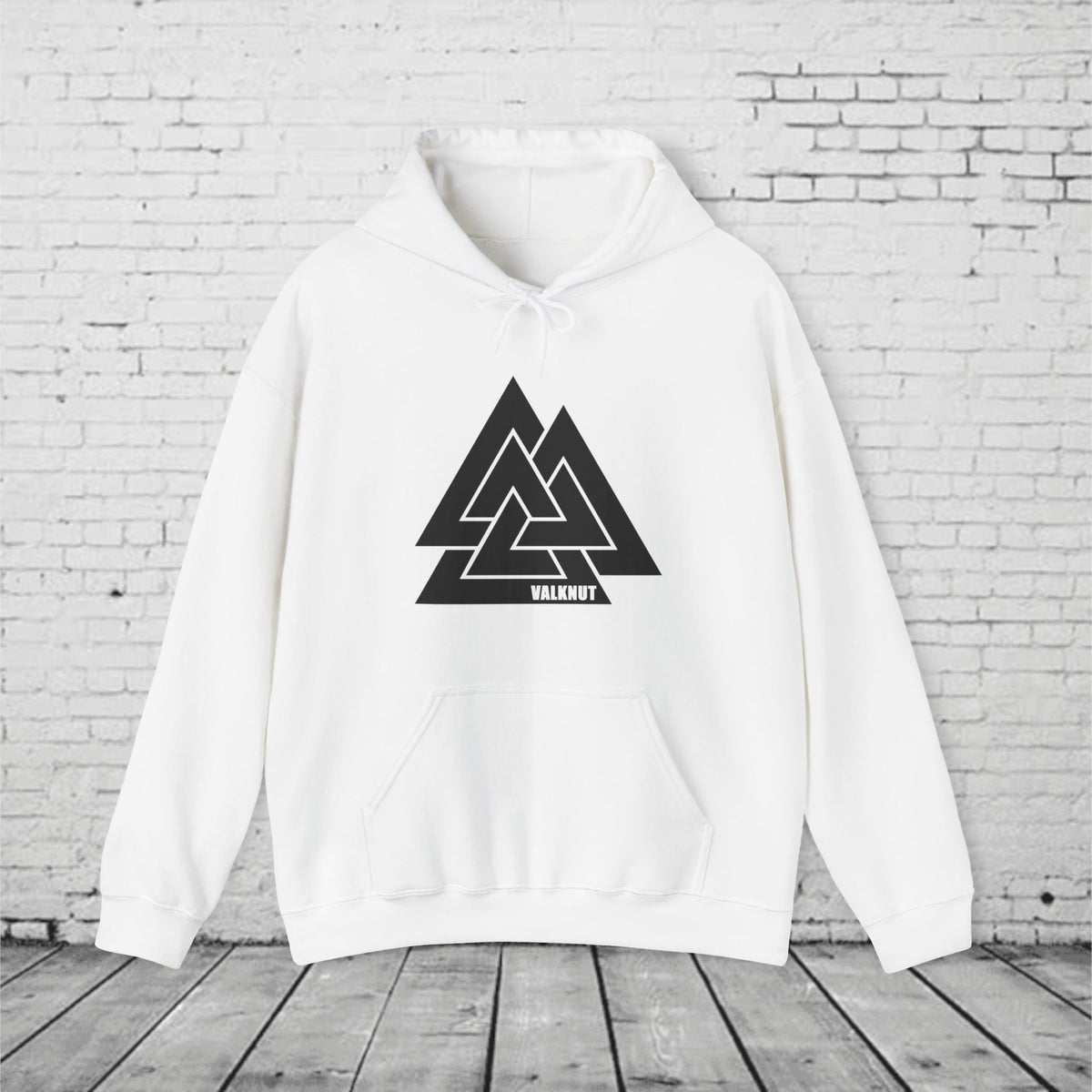 Valknut Symbol Hoodie | Norse Mythology Ancient Knot Design | Viking Rune Graphic Sweatshirt
