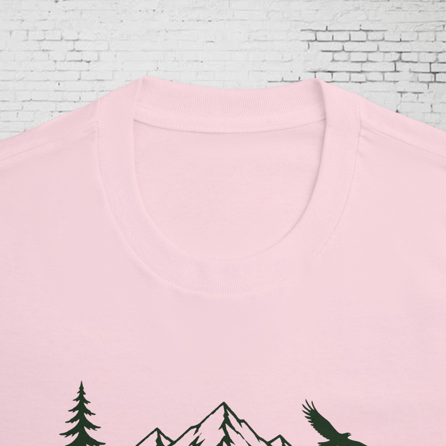 PNW Forest Badge T-Shirt | Pacific Northwest Mountain, Pine Tree & Salmon Graphic Tee