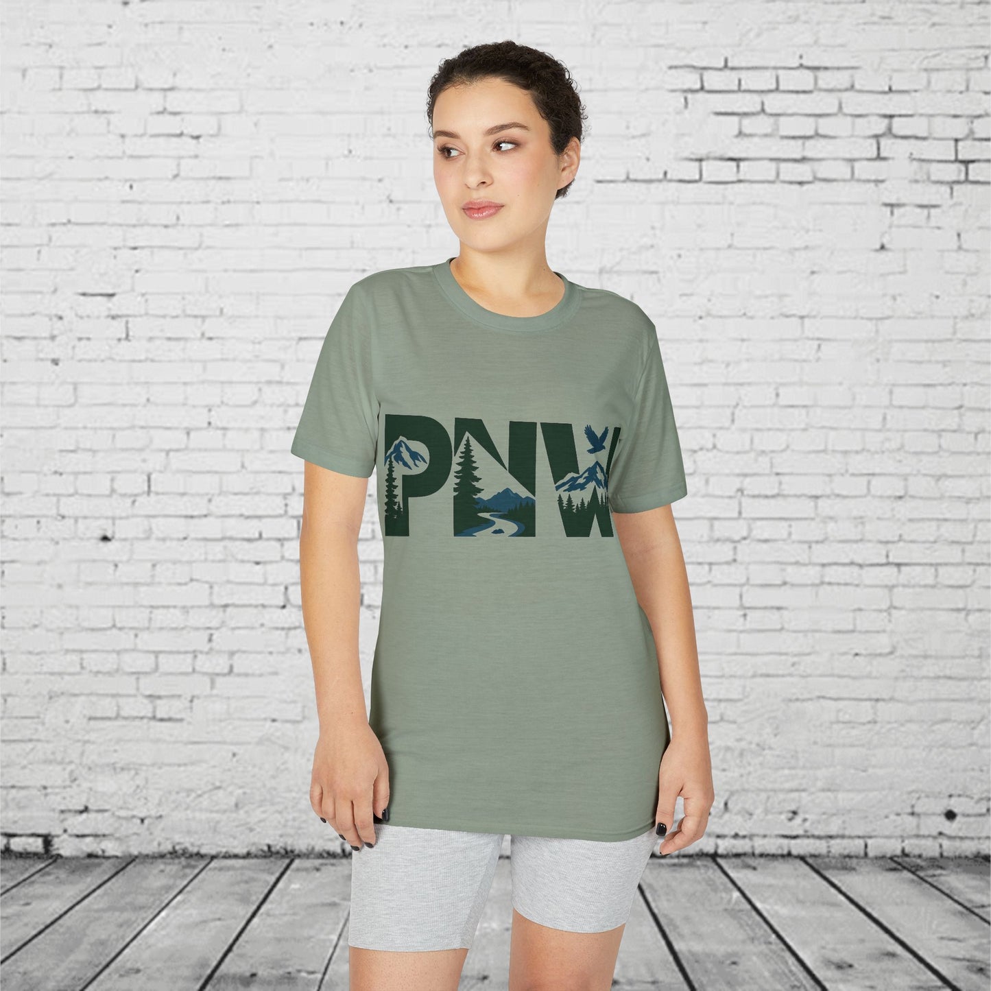 PNW Performance T-Shirt | Pacific Northwest Mountain & Evergreen Moisture-Wicking Athletic Tee