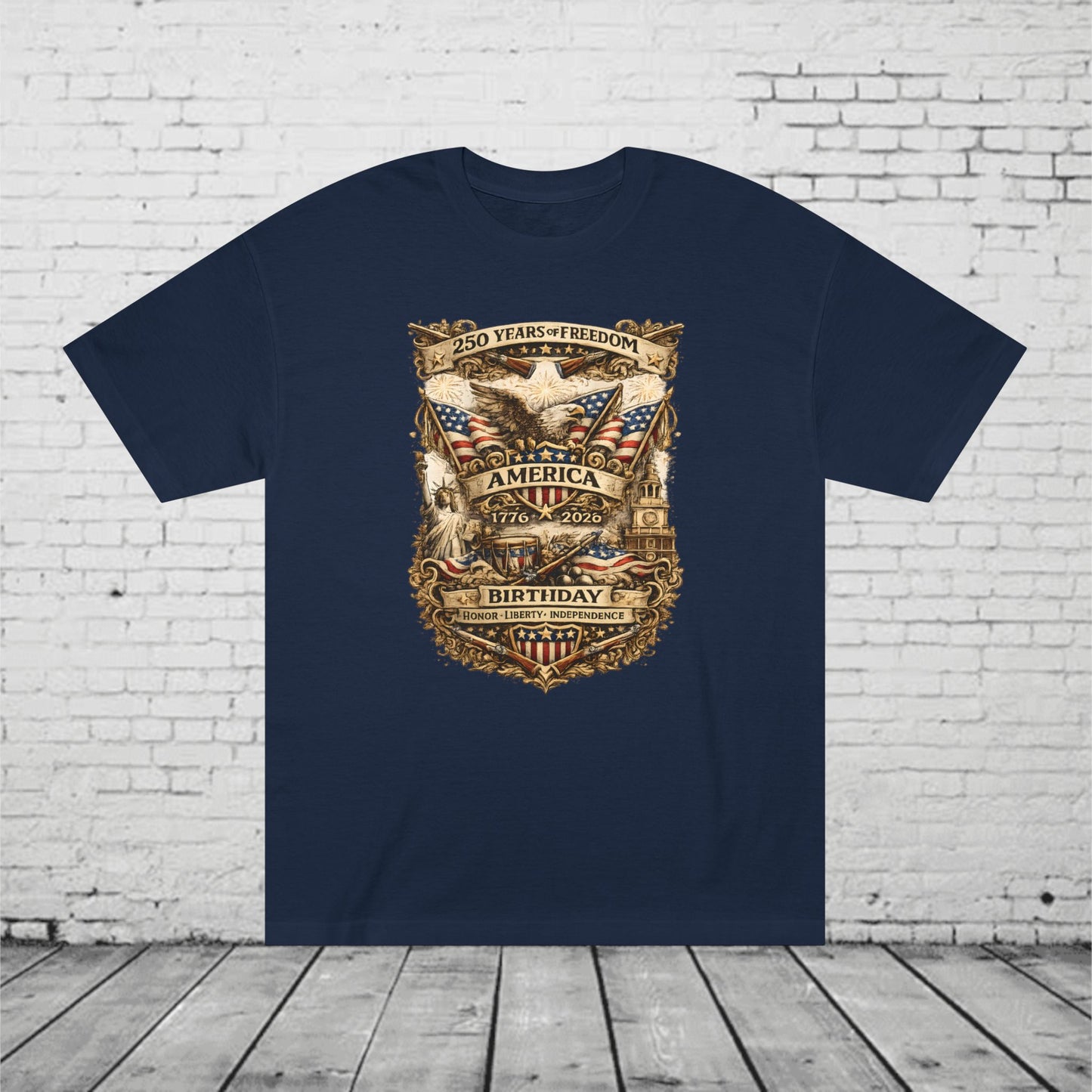 America 250 Birthday Patriotic T-Shirt | 1776–2026 Eagle, Liberty & Independence Graphic Tee | Semiquincentennial Unisex Shirt