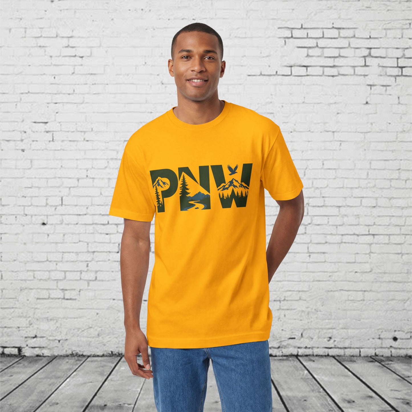 PNW T-Shirt | Pacific Northwest Nature Graphic Tee | Mountain Forest Outdoor Shirt