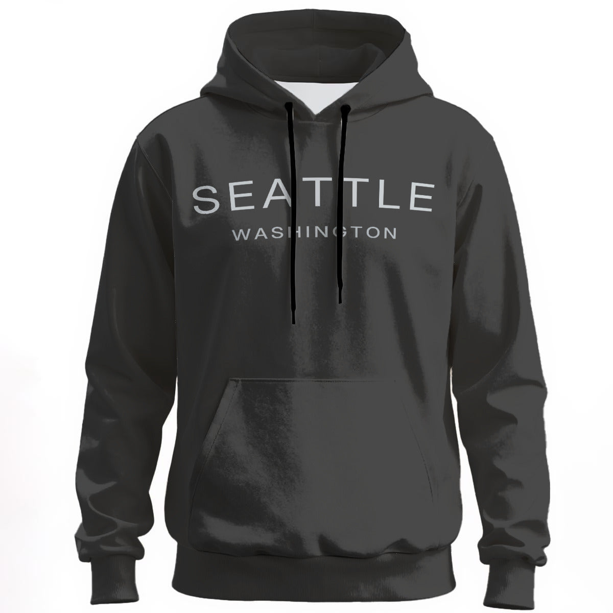 Seattle Minimal Hoodie – Charcoal Gray Washington City Style