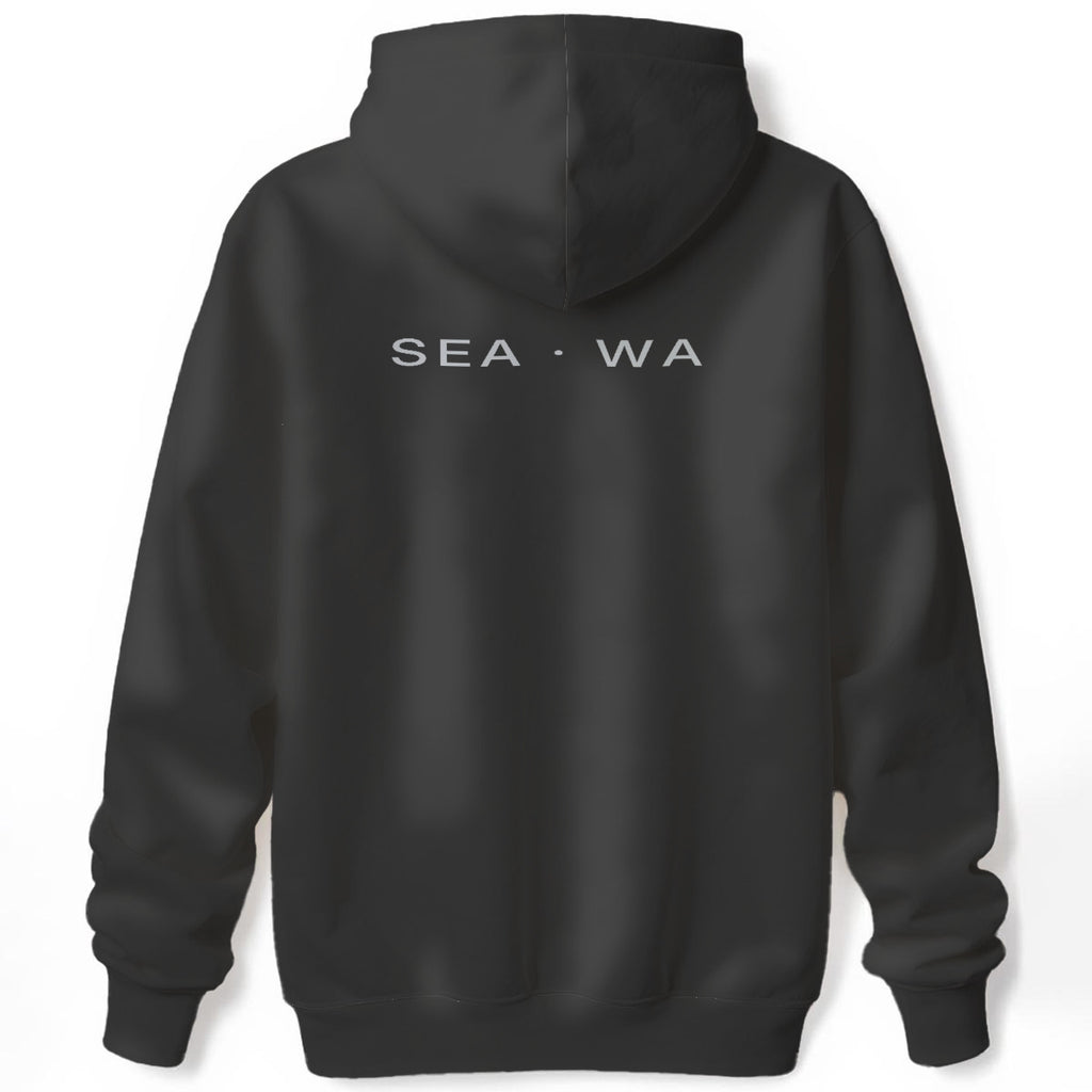 Seattle Minimal Hoodie – Charcoal Gray Washington City Style