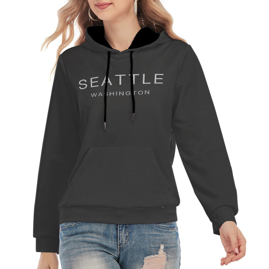 Seattle Minimal Hoodie – Charcoal Gray Washington City Style