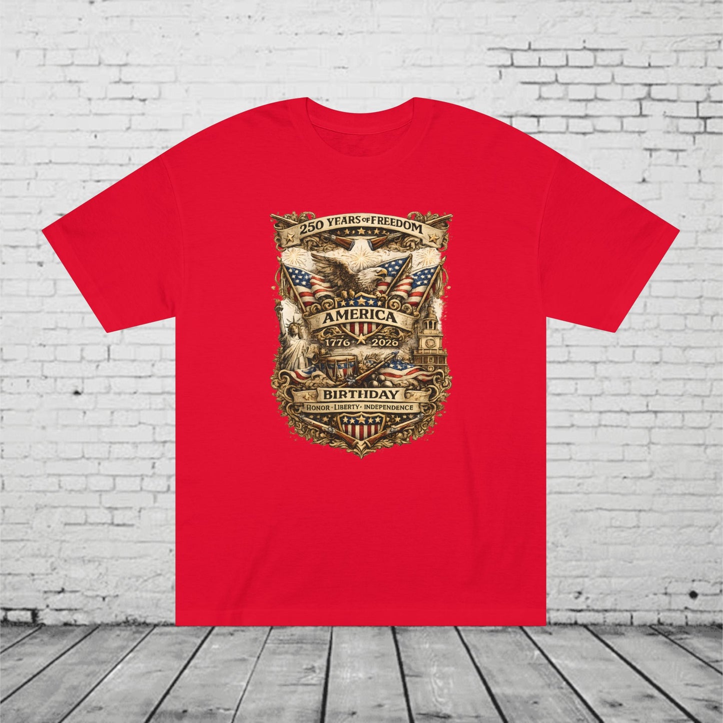 America 250 Birthday Patriotic T-Shirt | 1776–2026 Eagle, Liberty & Independence Graphic Tee | Semiquincentennial Unisex Shirt