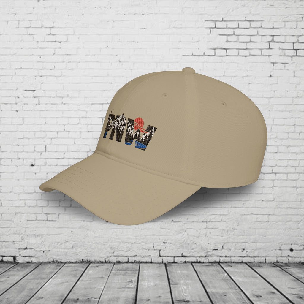 PNW Landscape Embroidered Low Profile Cap – Pacific Northwest Mountain Forest Dad Hat