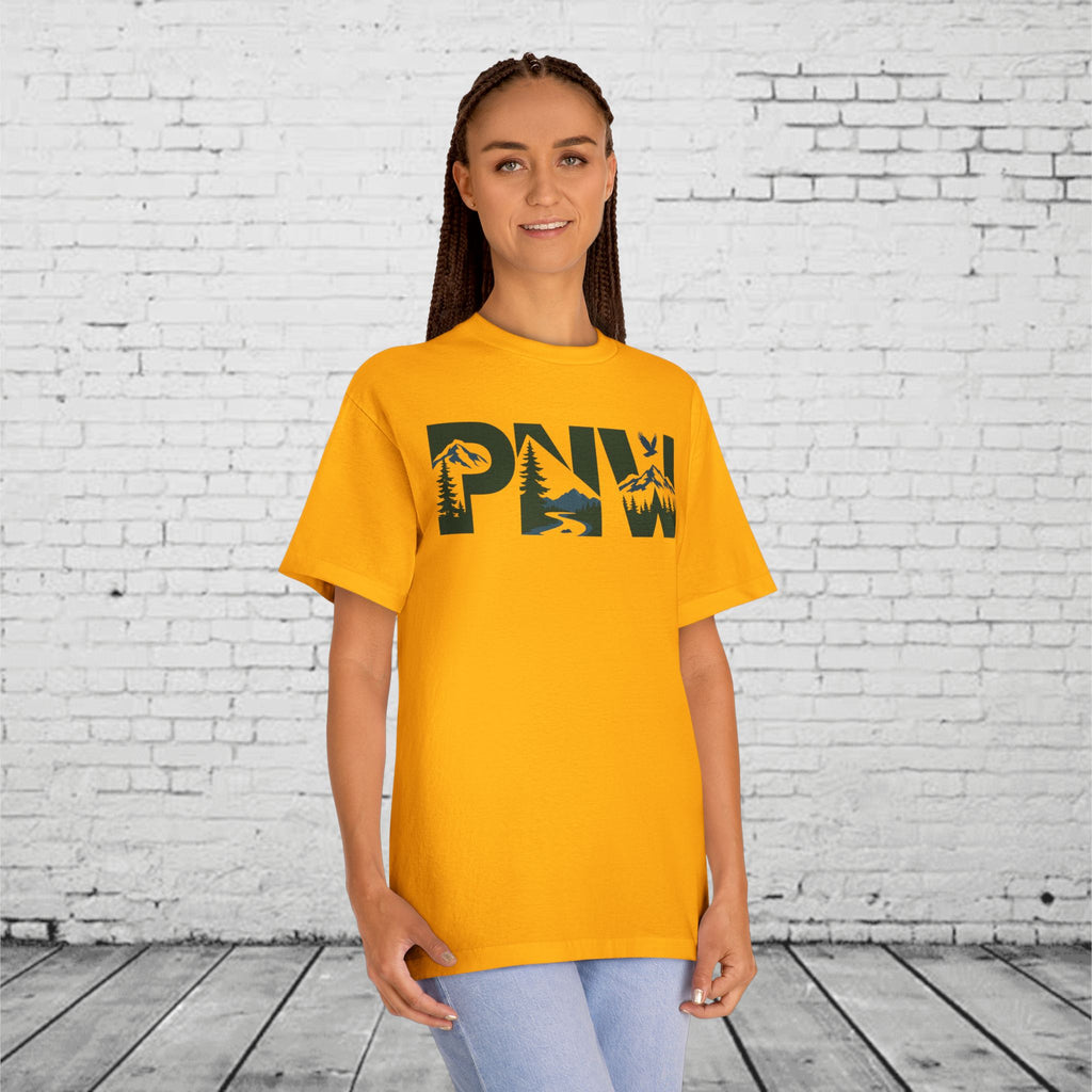 PNW T-Shirt | Pacific Northwest Nature Graphic Tee | Mountain Forest Outdoor Shirt