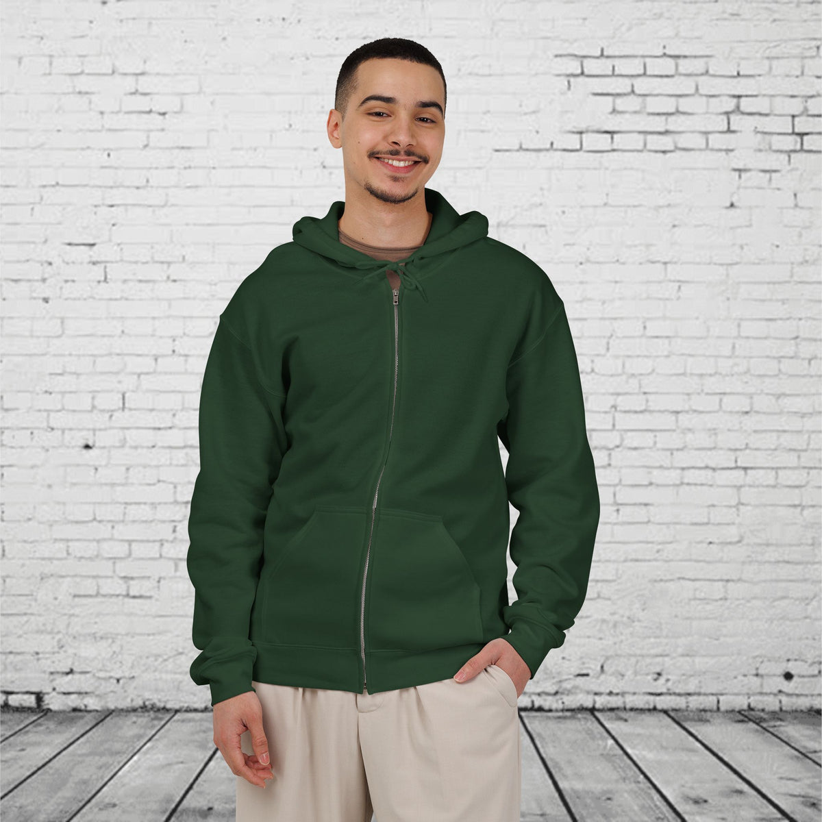 Wild Pacific Orca Full-Zip Hoodie – Pacific Northwest Mountain & Ocean Back Graphic