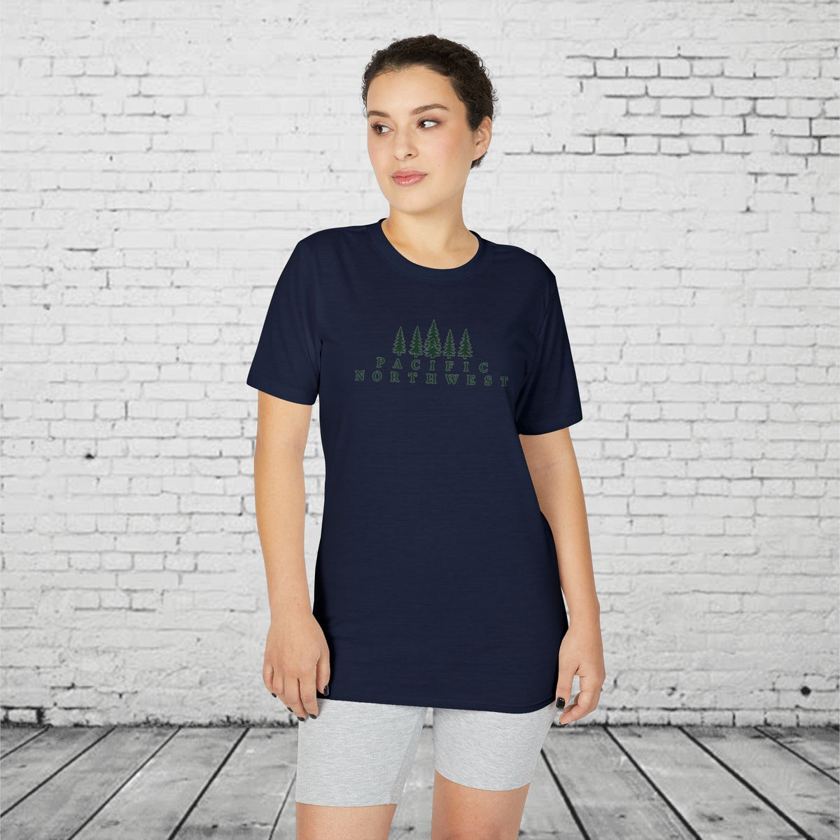 Pacific Northwest Evergreen Sasquatch T-Shirt – Minimalist PNW Forest Tee