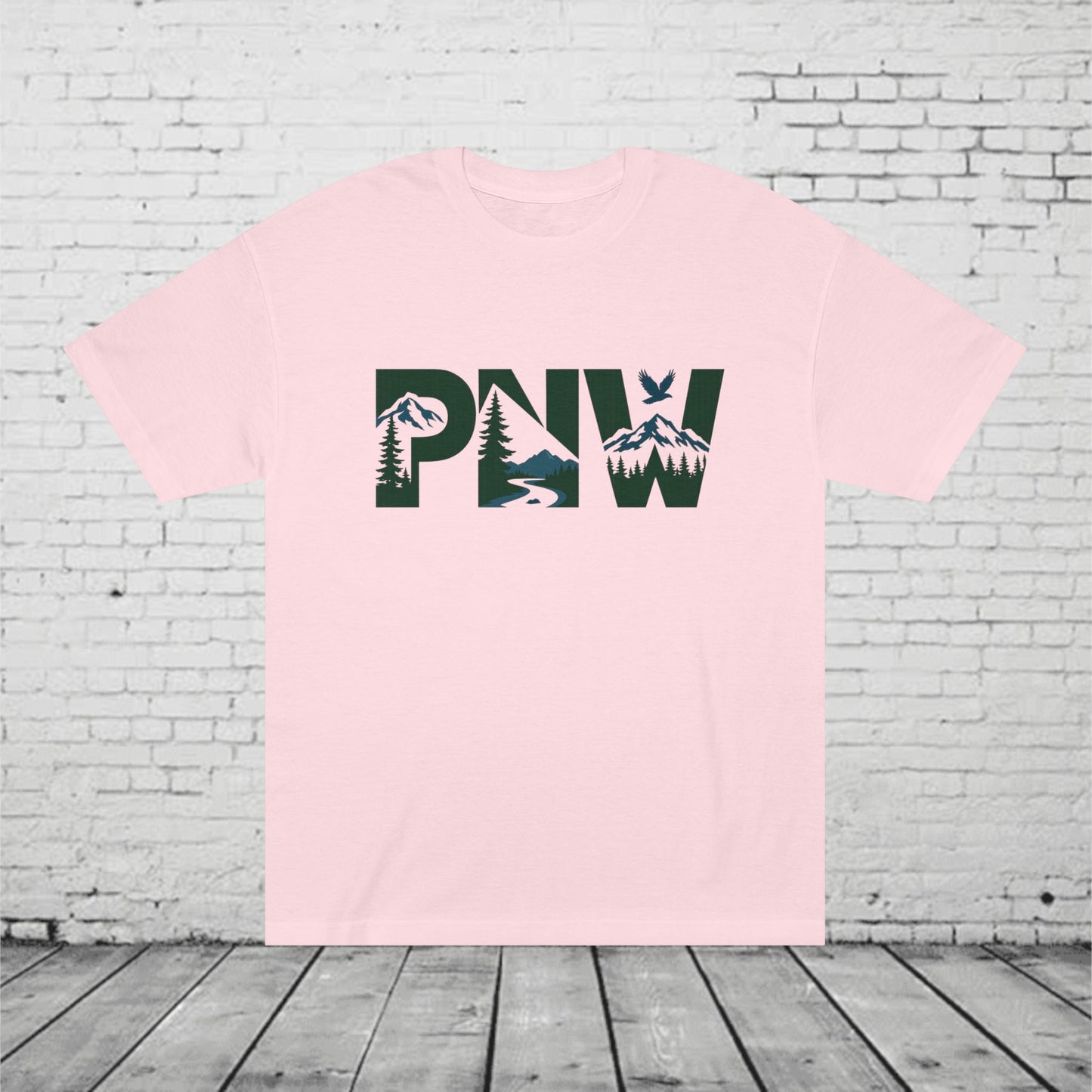 PNW T-Shirt | Pacific Northwest Nature Graphic Tee | Mountain Forest Outdoor Shirt