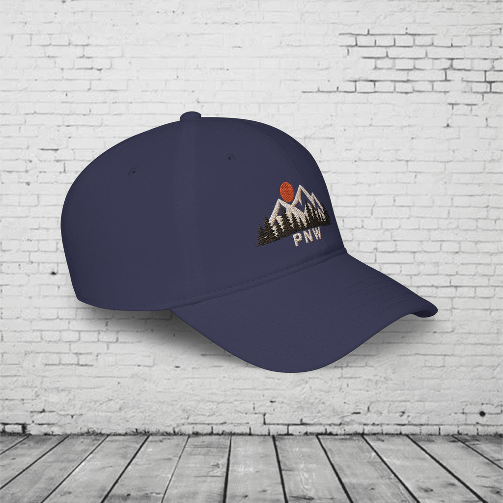 PNW Ridgeline Embroidered Low Profile Cap – Pacific Northwest Mountain & Evergreen Dad Hat