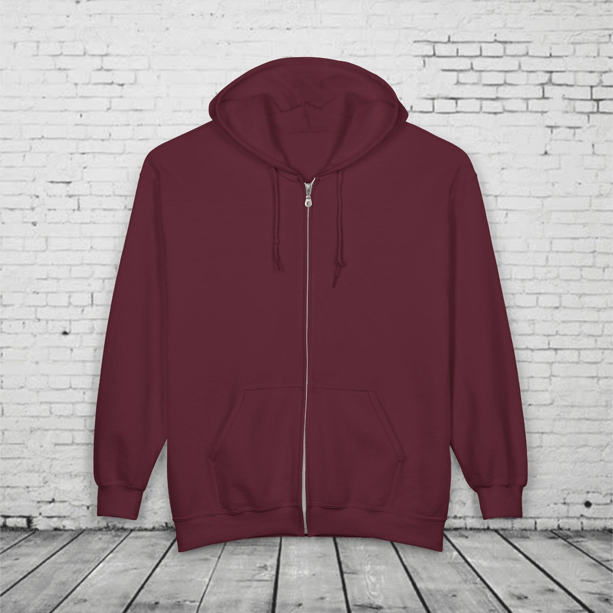 PNW Wilderness Supply Full-Zip Hoodie – Pacific Northwest Outdoor Adventure Back Graphic
