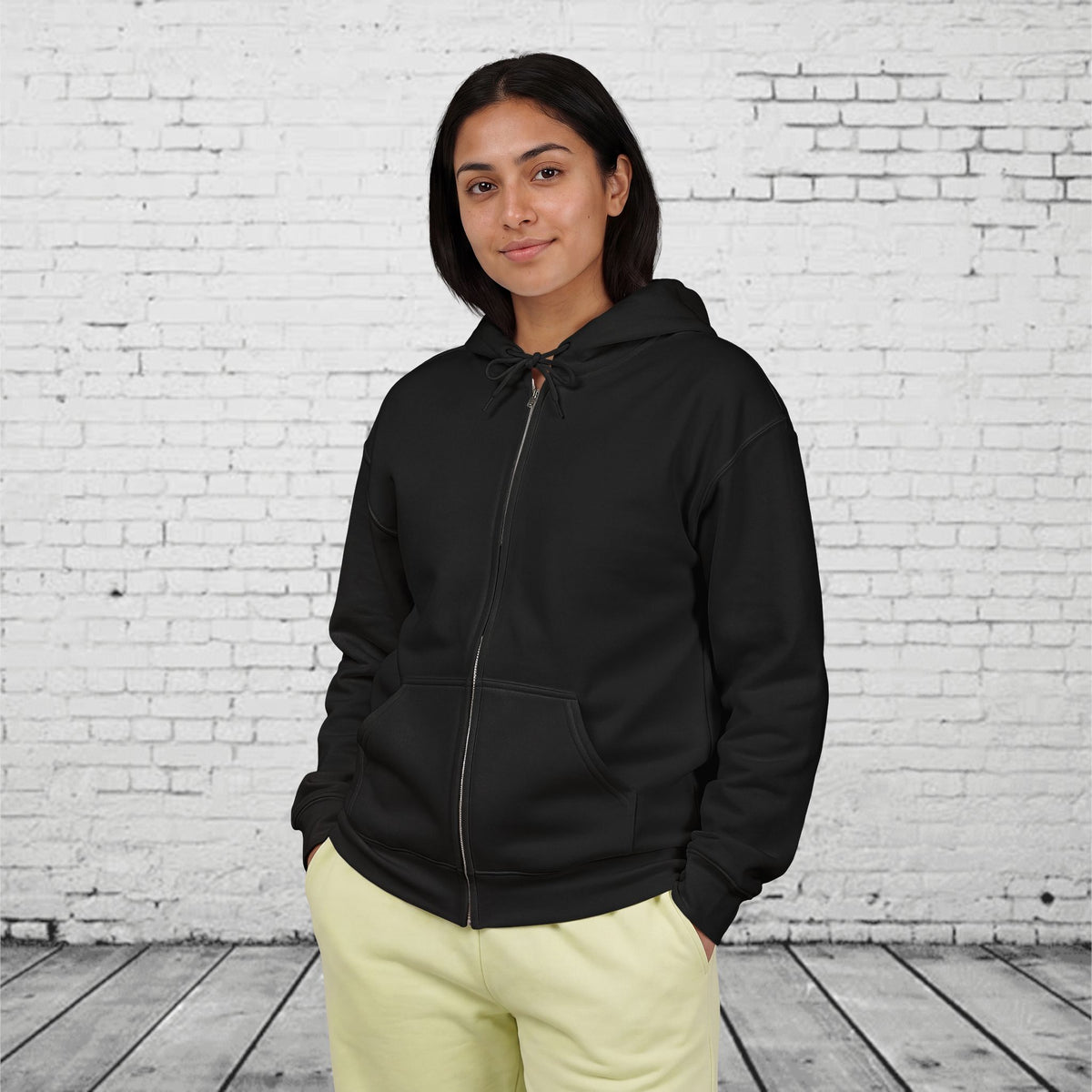 PNW Wilderness Supply Full-Zip Hoodie – Pacific Northwest Outdoor Adventure Back Graphic