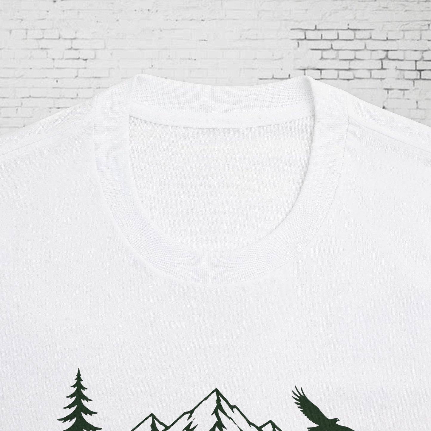 PNW Forest Badge T-Shirt | Pacific Northwest Mountain, Pine Tree & Salmon Graphic Tee