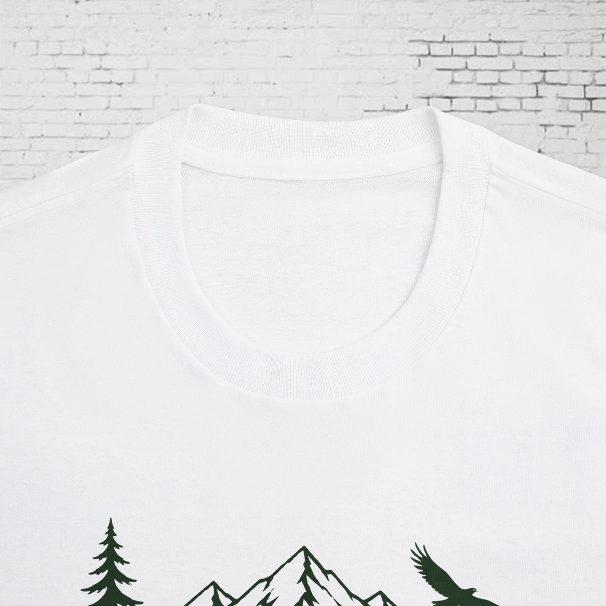 PNW Forest Badge T-Shirt | Pacific Northwest Mountain, Pine Tree & Salmon Graphic Tee