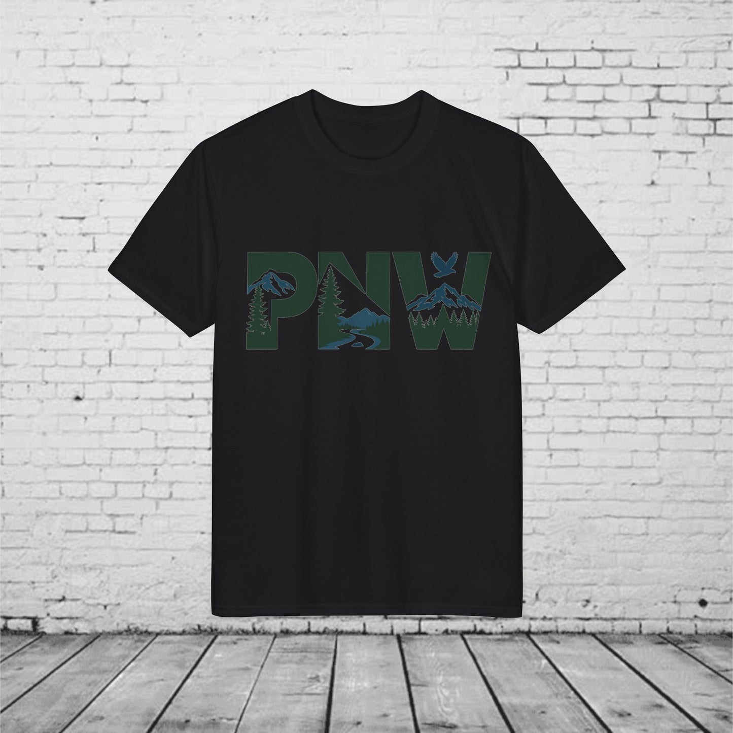 PNW Performance T-Shirt | Pacific Northwest Mountain & Evergreen Moisture-Wicking Athletic Tee