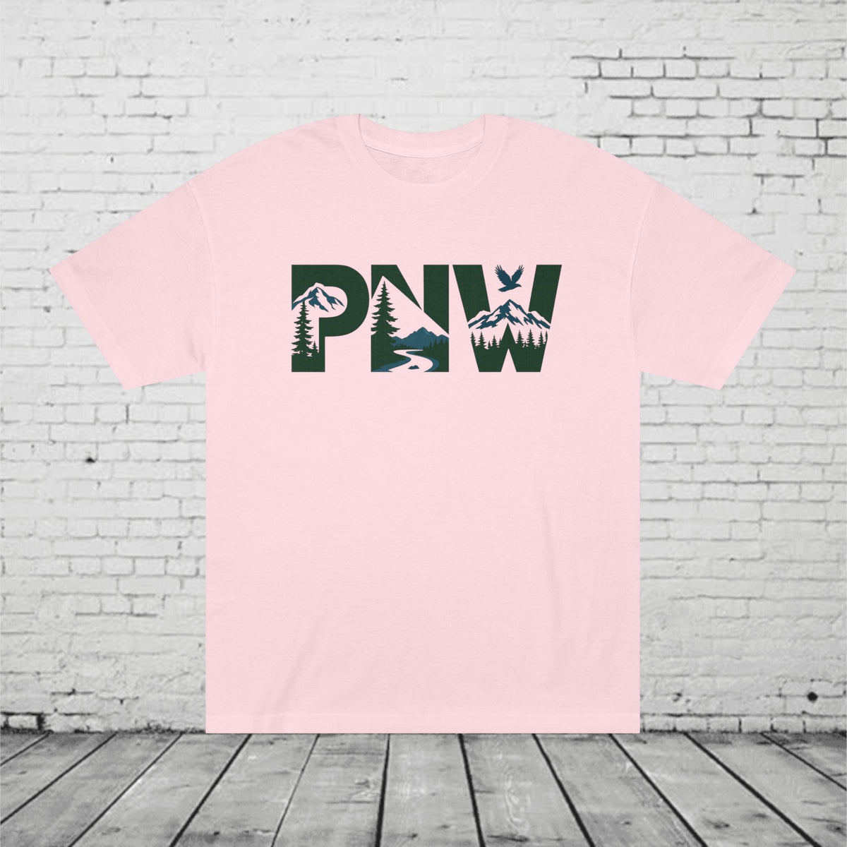 PNW T-Shirt | Pacific Northwest Nature Graphic Tee | Mountain Forest Outdoor Shirt