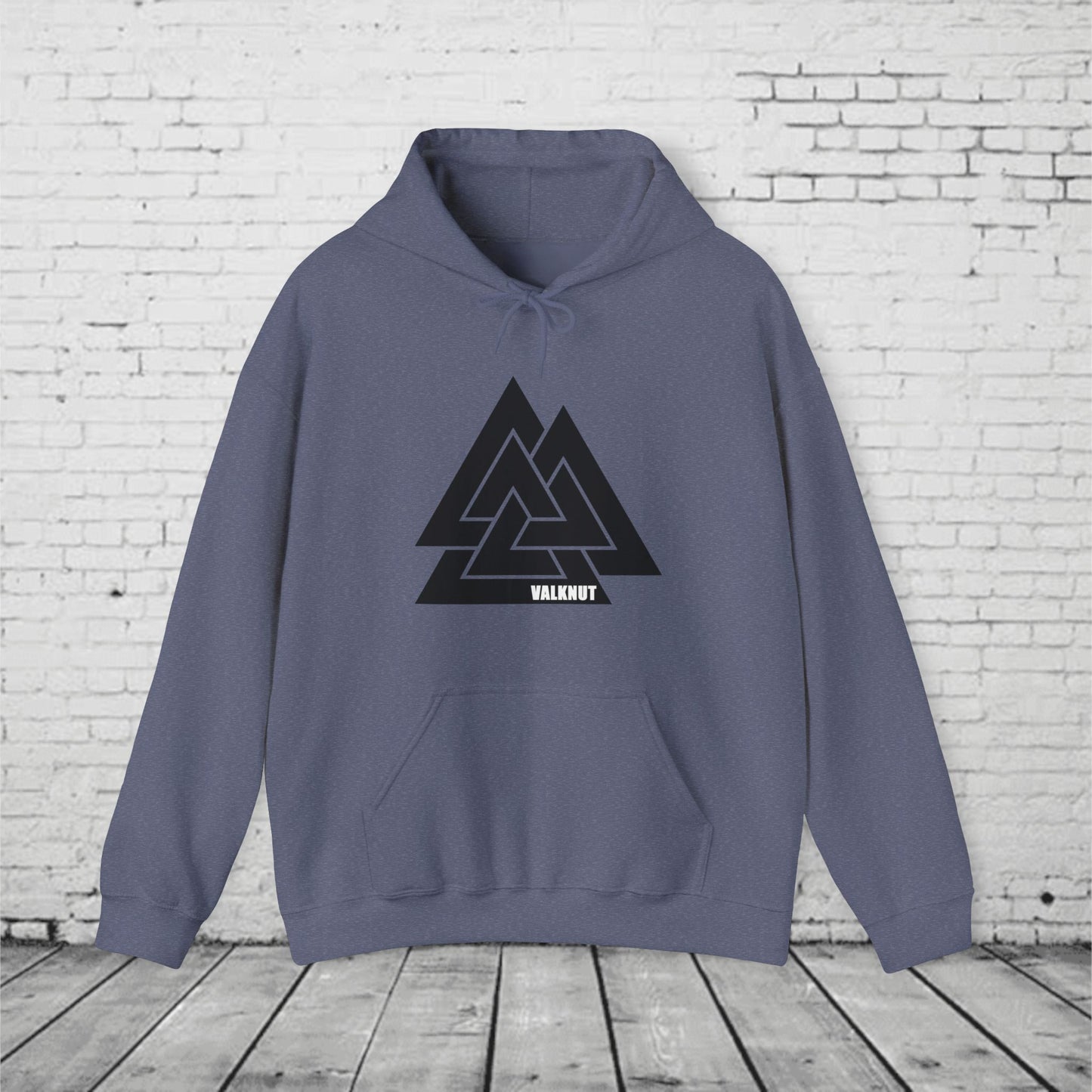 Valknut Symbol Hoodie | Norse Mythology Ancient Knot Design | Viking Rune Graphic Sweatshirt