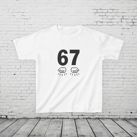 6 7 Kids T-Shirt Meme | Viral 67 Trend Hand Motion Graphic | Funny Youth Streetwear Tee | Slang Shirt for Boys & Girls